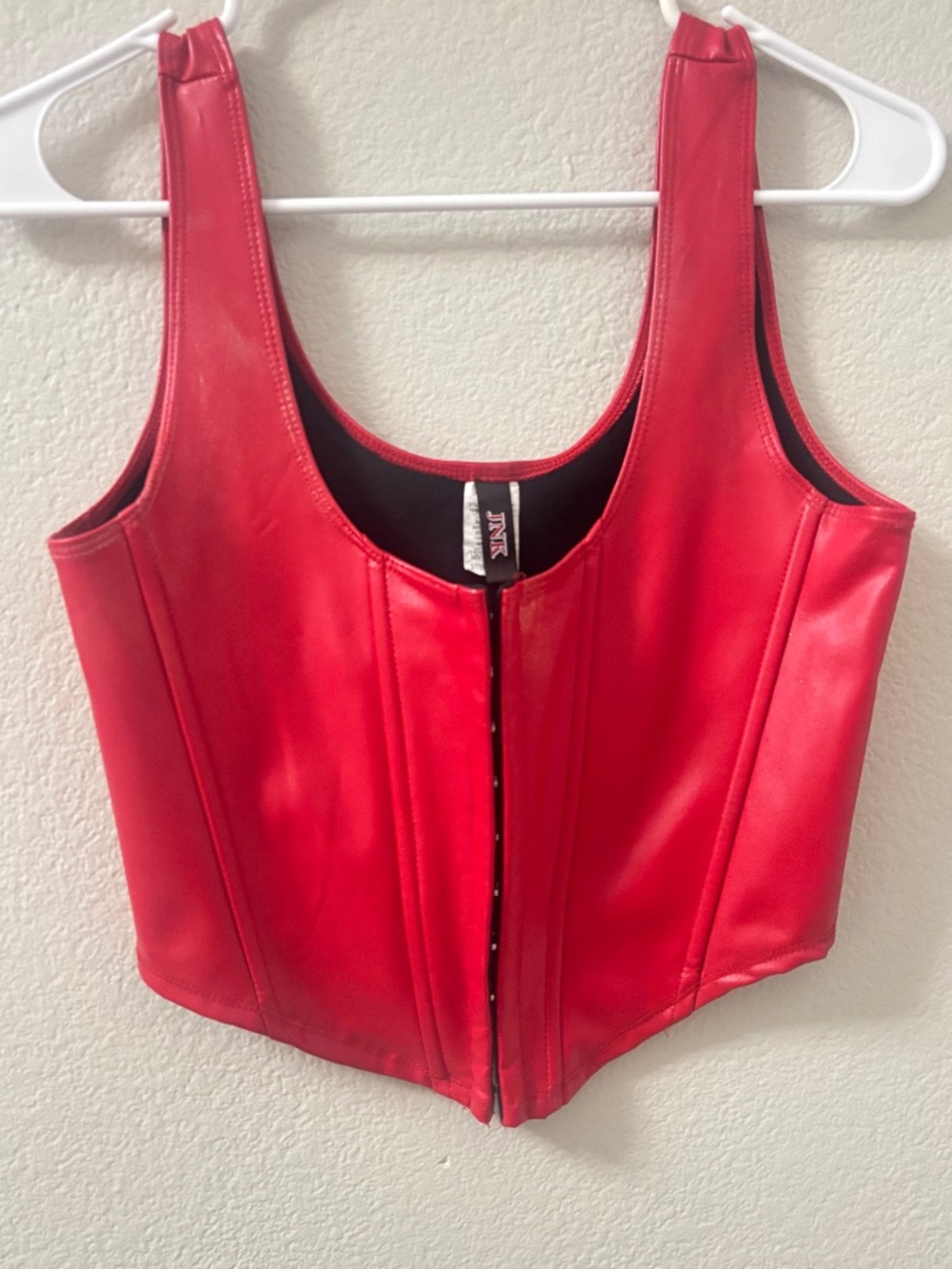 Red fox leather corset size medium